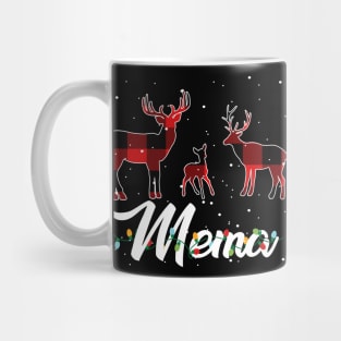 Mema Reindeer Plaid Pajama Shirt Family Christmas Mug